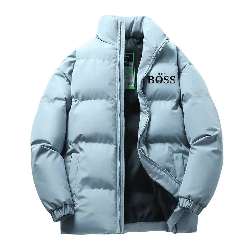 New men's winter warm jacket, fashionable cotton jacket, sports outdoor windbreaker, windproof and cold-resistant jacket