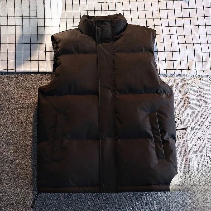 Thiened down Cotton Jaet Men's Winter New Faion Brand Stand Collar Warm Coat Youth ular ort Sle Zipper Closure