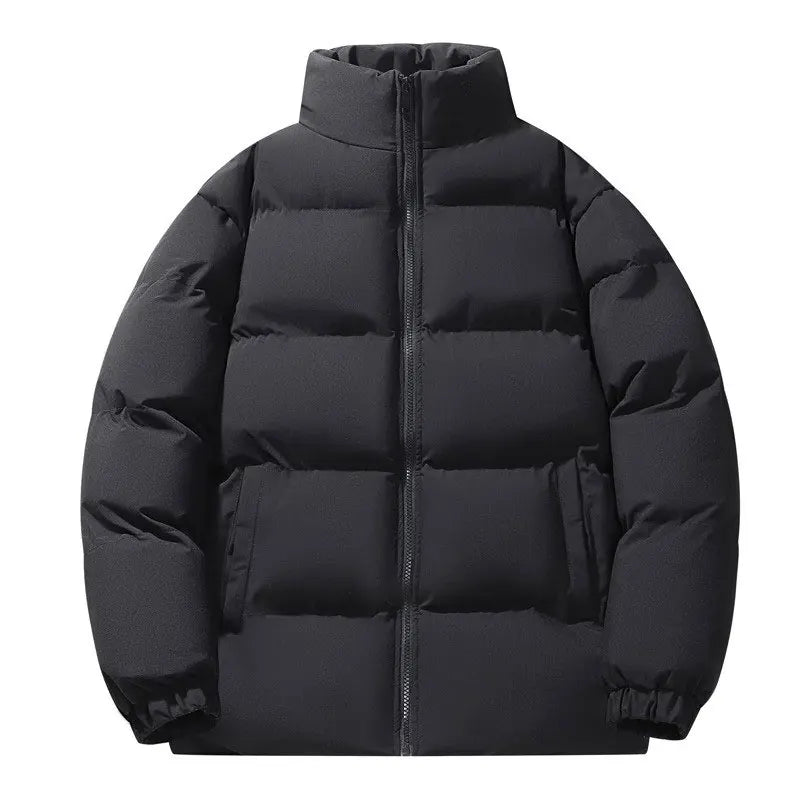 Thiened down Cotton Jaet Men's Winter New Faion Brand Stand Collar Warm Coat Youth ular ort Sle Zipper Closure