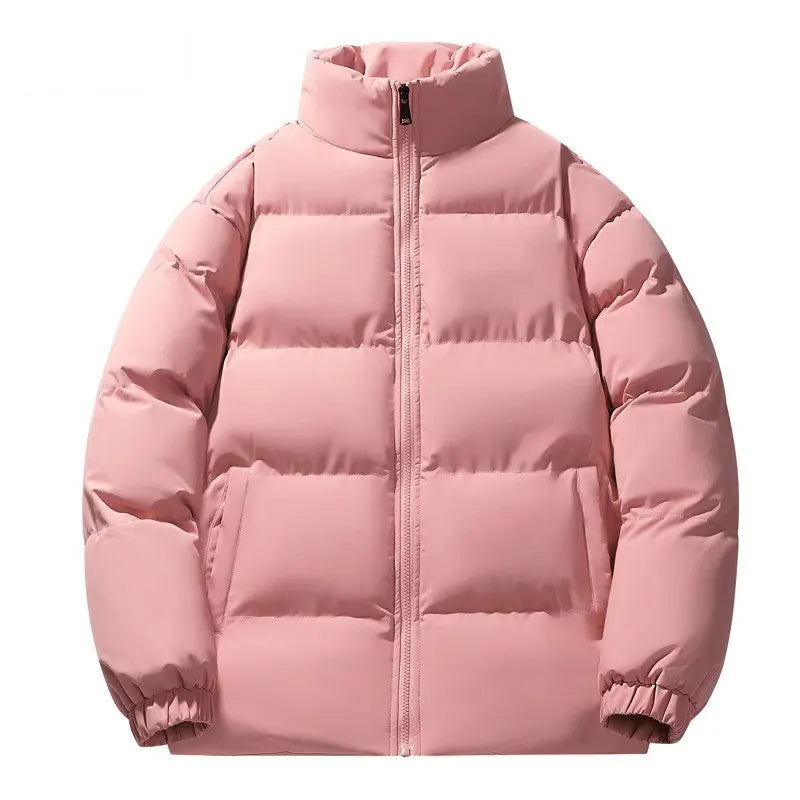 Thiened down Cotton Jaet Men's Winter New Faion Brand Stand Collar Warm Coat Youth ular ort Sle Zipper Closure