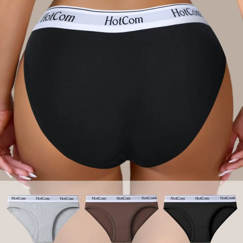 SP&CITY Simple Letter Cotton Sports Underwear for Women Low Waist Breathable Seamless Panties Soft Traceless Comfortable Briefs