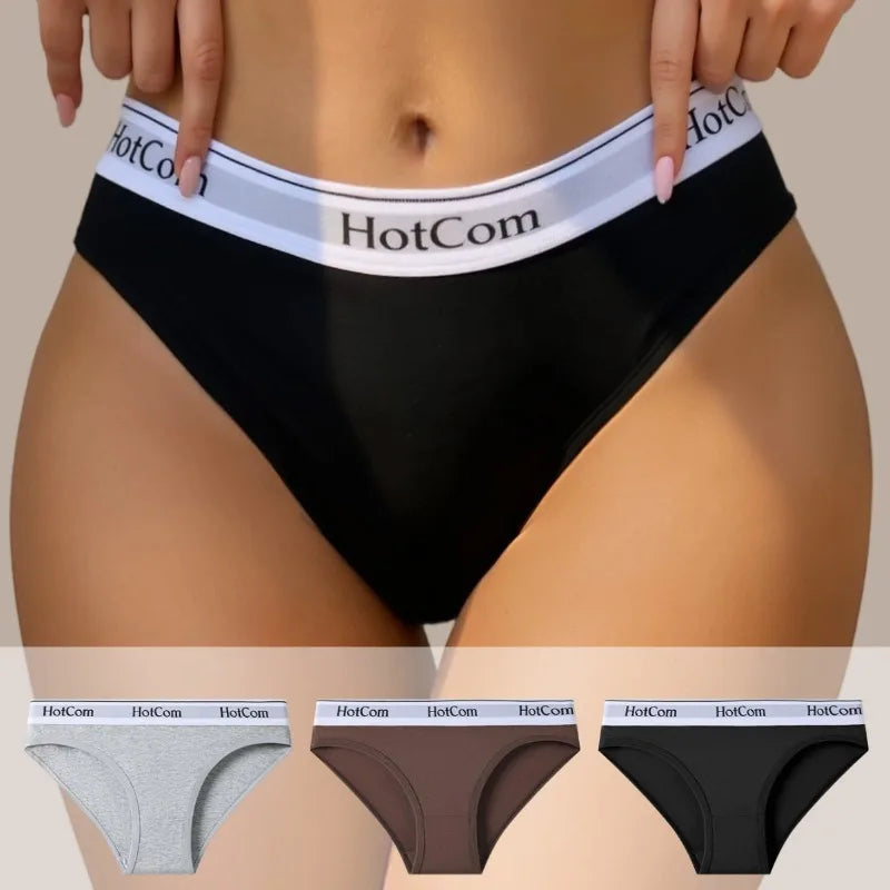 SP&CITY Simple Letter Cotton Sports Underwear for Women Low Waist Breathable Seamless Panties Soft Traceless Comfortable Briefs