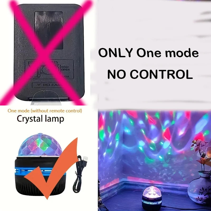 1pc Star Projector, Galaxy Projector, Water Ocean Wave Projector For Bedroom Night Light  Room Decor With 7-Colors Patterns